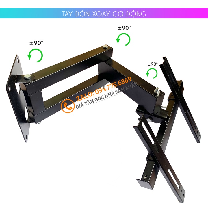 Giá Treo Tivi Góc Tường KP32 26 - 32 - 43 Inch - Khung Treo Tivi Xoay 180 Độ 2 Cánh Tay Linh Hoạt - [ Rẻ Hơn NB P4 ]