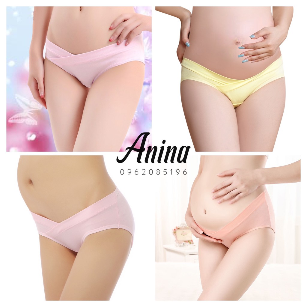Quần lót bầu thun coton cạp chéo sexy gợi cảm túi zip cao cấp mặc trong váy dễ thương QL9005