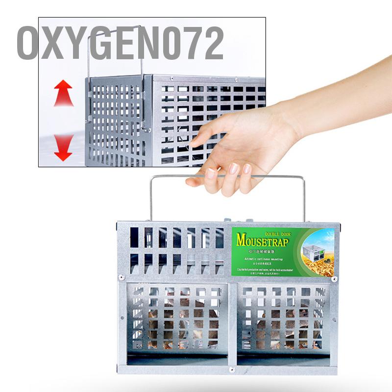 Bẫy Chuột Tự Động Thông Minh  - Bẫy chuột lồng - chắc chắn Tay cầm lớn Cửa đôi có độ an cao Oxygen072