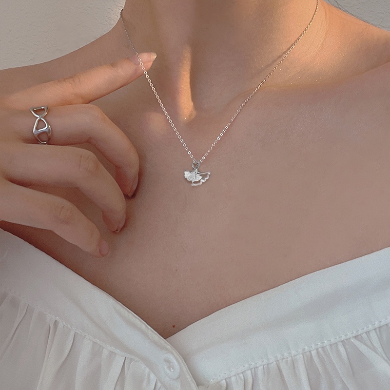 Vòng cổ Mặt Hình Chiếc Lá Bạch Quả Đơn Giản Thời Trang Cho Nữ