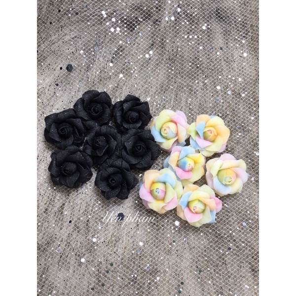 Hoa bột nail- Hoa Hồng siêu xinh dùng gắn móng ( giá 1 bông)
