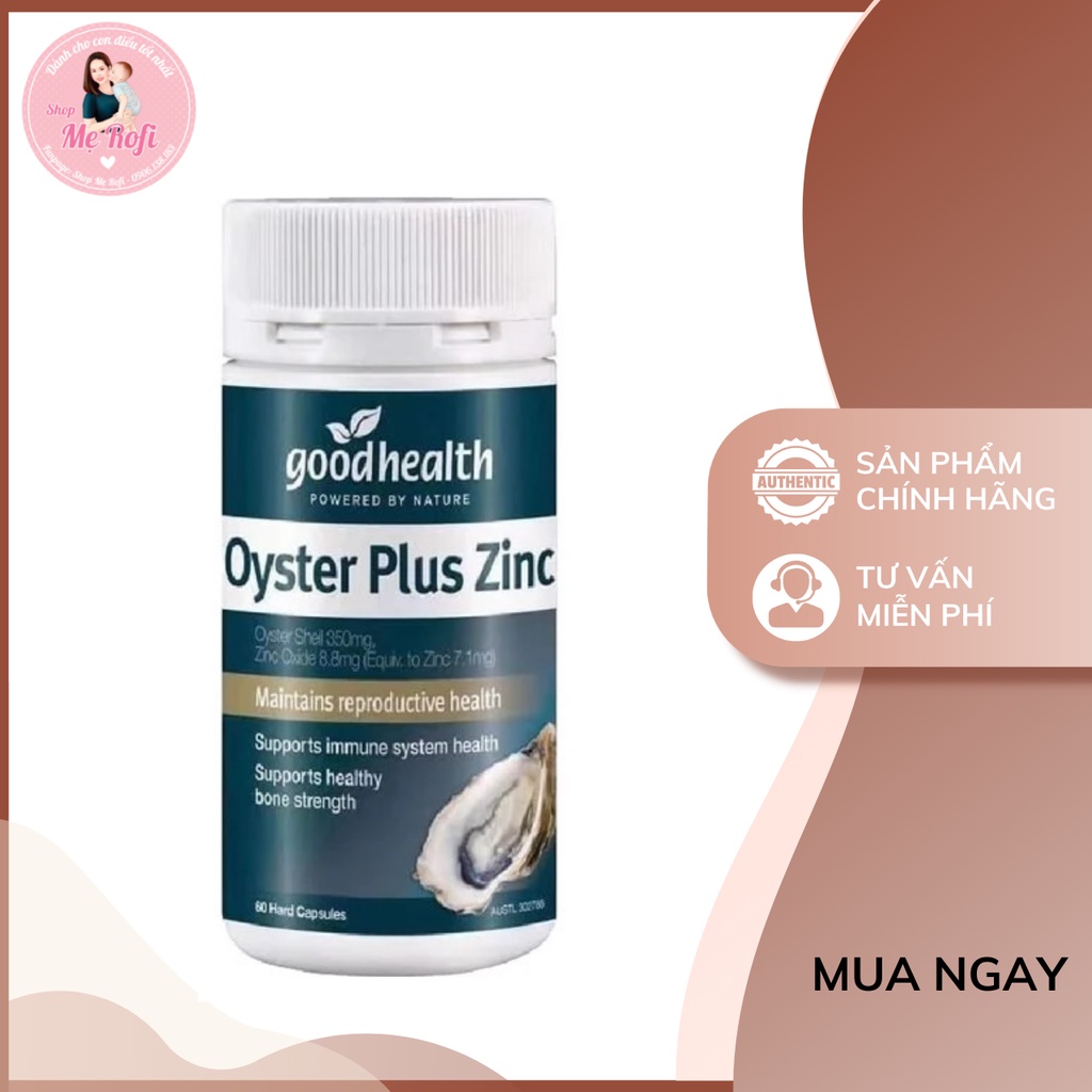 Tinh chất hàu Oyster Plus Zinc Goodhealth tăng cường sức khỏe nam giới 60 viên Mẹ Rofi