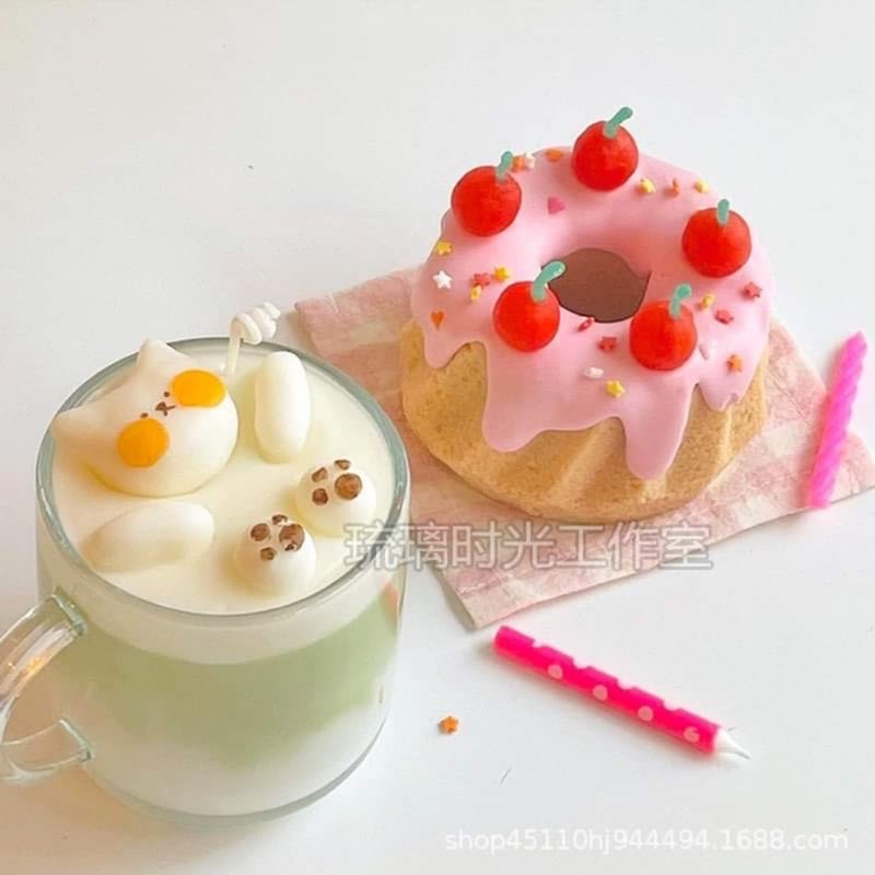 Khuôn silicon gấu/mèo đang bơi