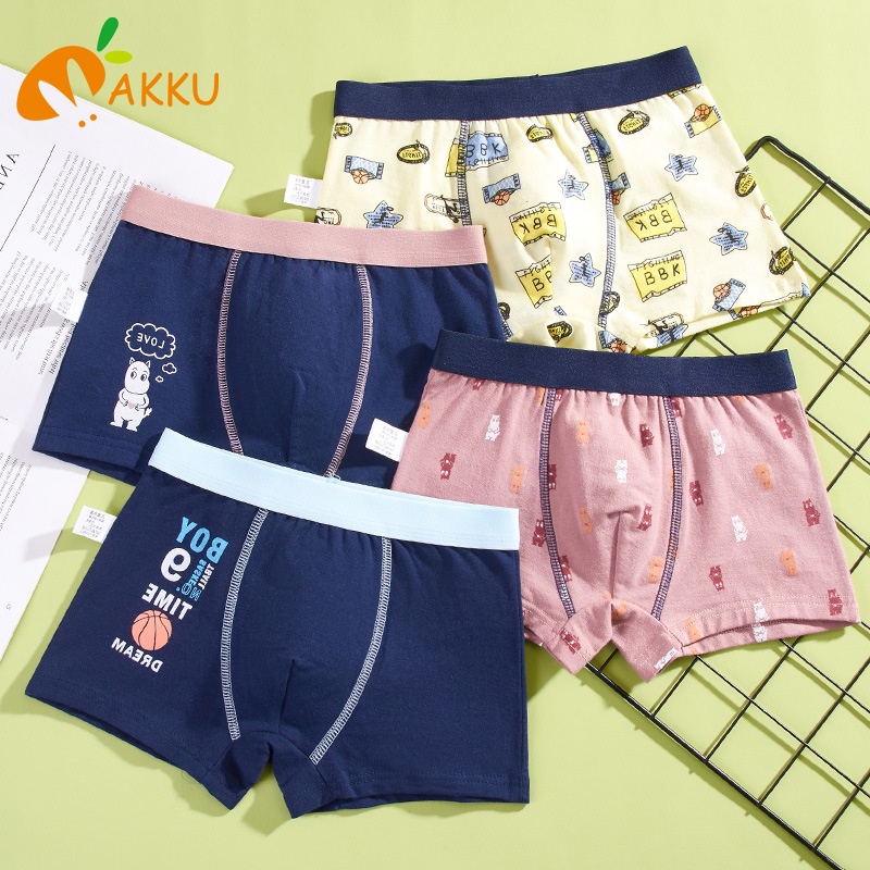 Đồ lót cậu bé quần short trẻ em Bottoms babyboy Cotton Underpants hoạt hình động vật Hàn Quốc AKKU
