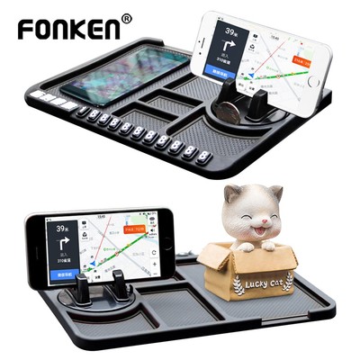 Tấm lót FONKEN dạng gel bằng PVC chống trượt cho bảng điều khiển xe hơi giữ chìa khóa điện thoại