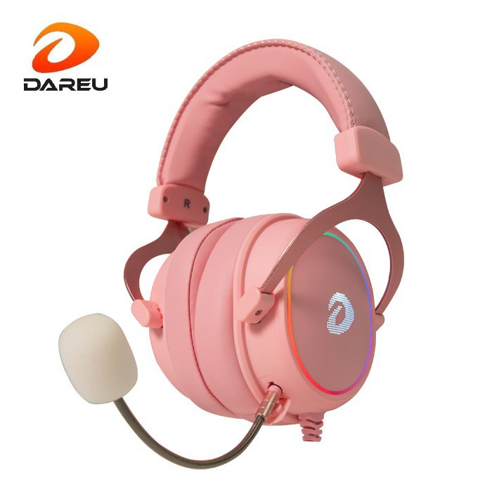 Tai Nghe Gaming Dareu EH925S Pink RGB - Hàng Chính Hãng