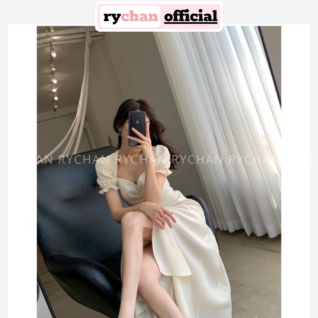Đầm Váy Nữ Dự Tiệc Cưới Nhúng Ngực Nút Bọc Tay Bo Ngắn Form Xòe Sang Chảnh Nhất Năm Màu Trắng [ẢNH THẬT CUỐI] - DX9707