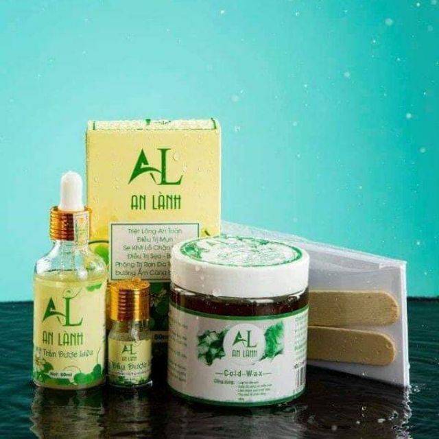 Combo Wax lông An Lành và mỡ trăn (tặng 50 tờ giấy và 2 que wax)