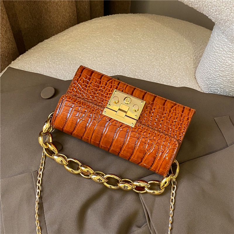 IELGY Túi Đeo Vai Hình Vuông Cỡ Nhỏ Phối Dây Xích Thời Trang Cho Nữ