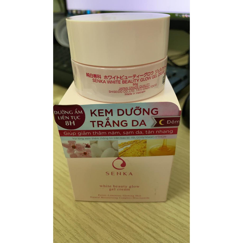 Kem dưỡng trắng da ban đêm Senka White Beauty Glow Gel Cream 50g <0514855>