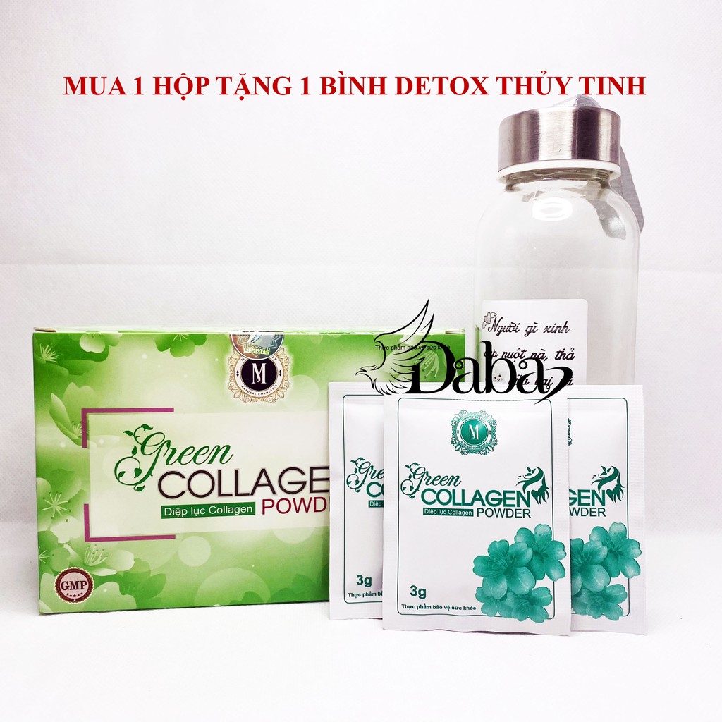 ( TẶNG NGAY ) Tảo diệp lục Collagen KyO chính hãng 90g - Tặng kèm bình Detox 300ml