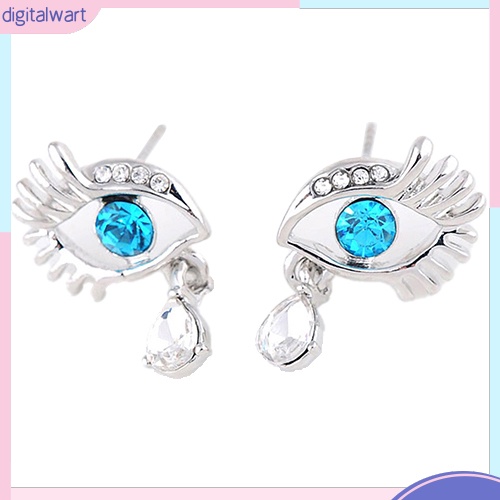 Khuyên Tai Hình Đôi Mắt Đính Đá Thời Trang Thanh Lịch Dành Cho Nữ