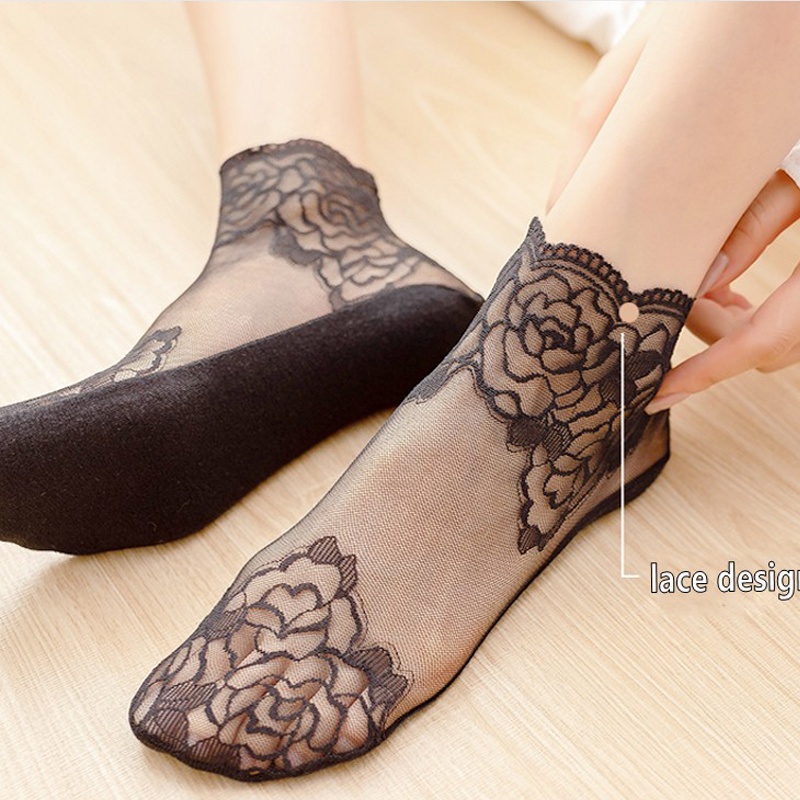 Vớ Ren Lưới Xuyên Thấu Thoáng Khí Thời Trang Cho Nữ