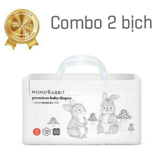 Combo 2 bịch bỉm dán/quần momo rabbit các size s50/m44/l36/l28/xl22/xxl18