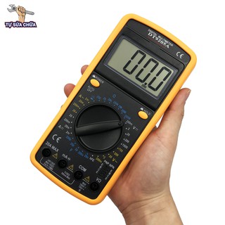 Đồng hồ đo điện vạn năng điện tử DT-9205A màn hình hiển thị LCD sắc nét kèm pin