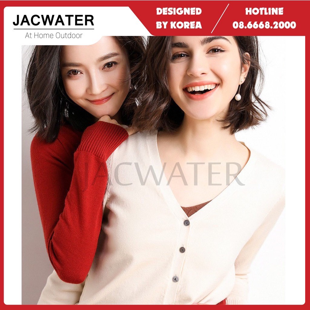 Cardigan nữ áo khoác len mỏng nhiều màu co giãn phong cách nhật bản JACWATER V095