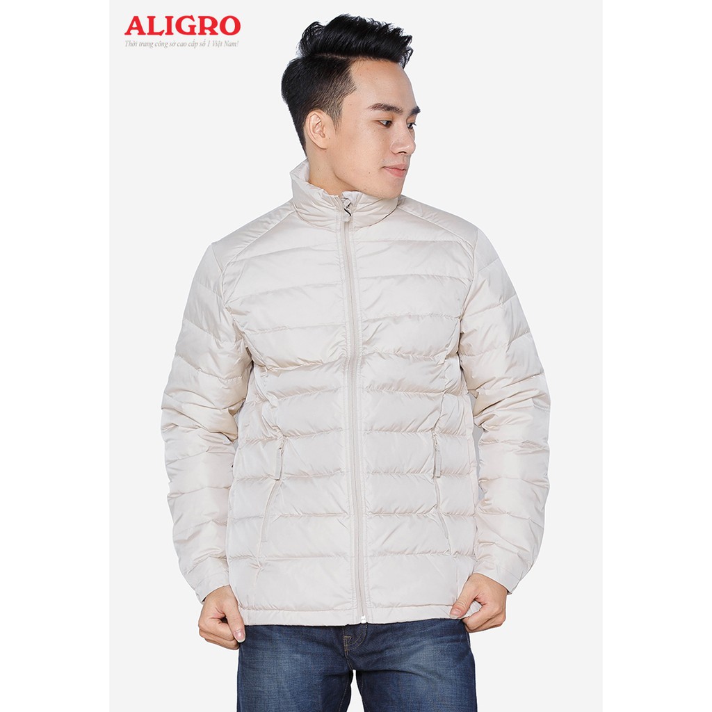 Áo khoác lông vũ nam màu trắng ngà aligro ALGALV.6