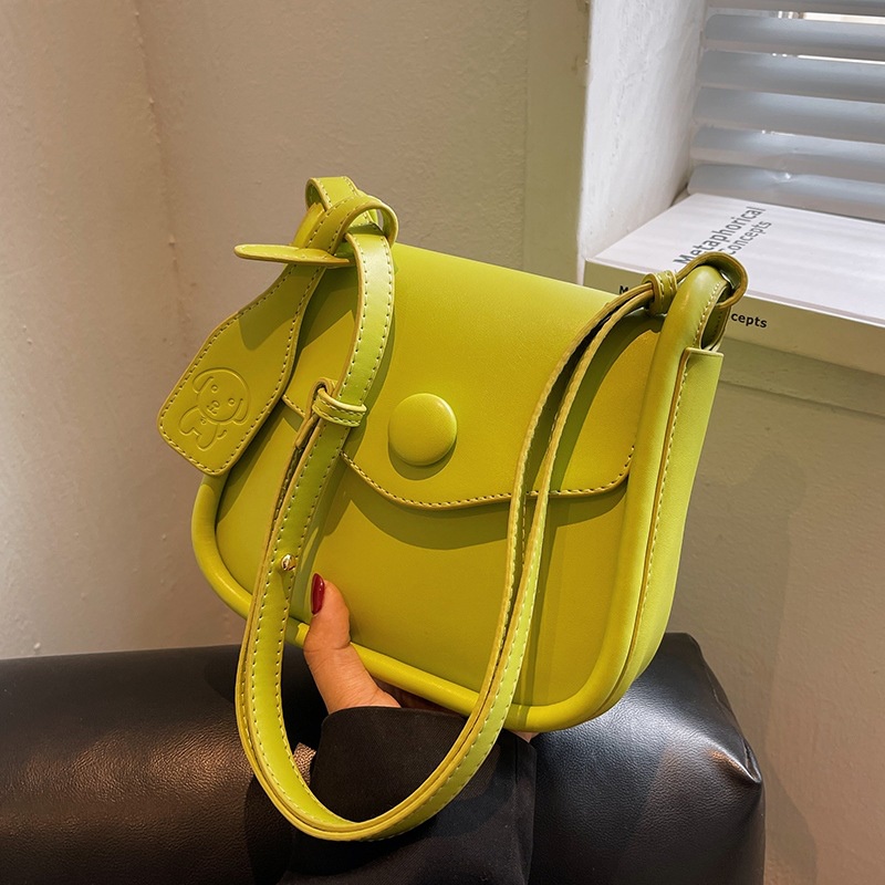 Túi đeo chéo IELGY hình vuông nhỏ màu trơn tùy chỉnh phong cách Hàn Quốc cổ điển thời trang dành cho nữ