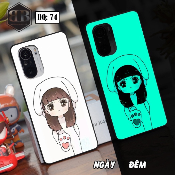 Ốp lưng kính Dạ Quang dành cho Xiaomi Redmi K40 / Redmi K40 Pro / Poco F3 phát sáng trong đêm