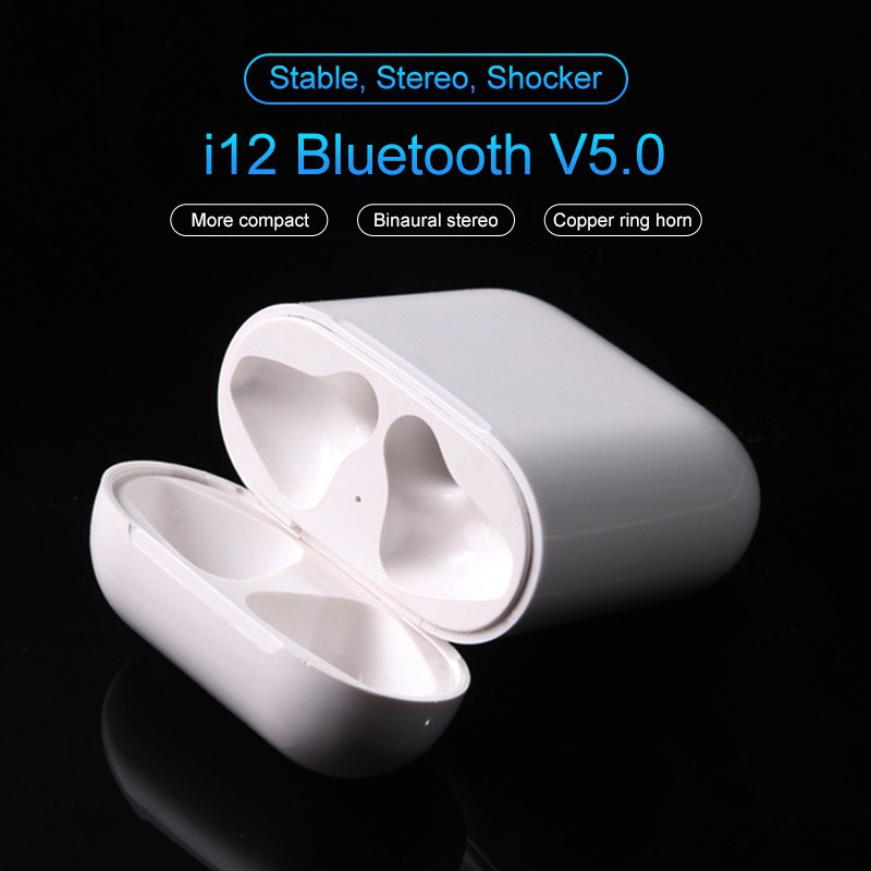 [FREESHIP] Tai nghe Bluetooth I12s công nghệ 5.0 bảo hành 6 tháng