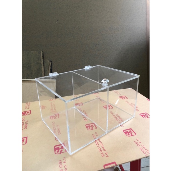 Hộp Mica 2 ngăn cao cấp