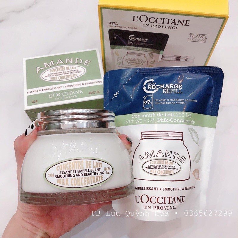 [Bán Lẻ] - Set dưỡng thể L'Occitane thần thánh 200ml hũ + refill