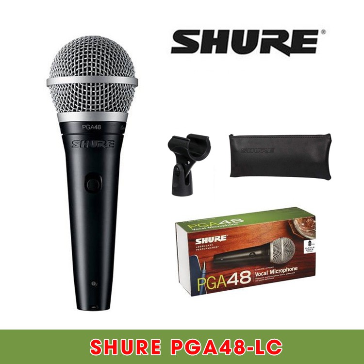 Shure PGA48-LC, Micro karaoke, mic karaoke có dây cầm tay, hàng chính hãng bảo hành 12 tháng