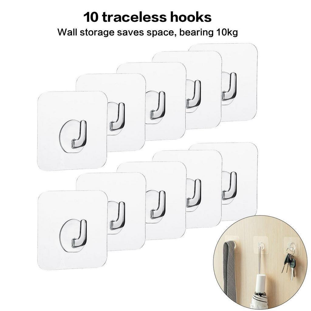 Bộ 10 Móc Dán Tường Shepherd Chất Liệu Acrylic Trong Suốt