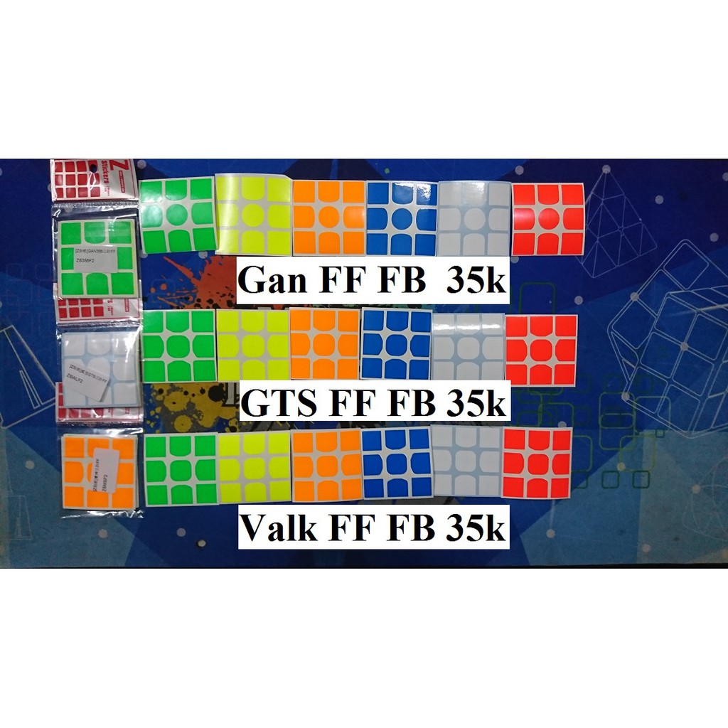 Phụ kiện Rubik Sticker Gan, Valk, GTS