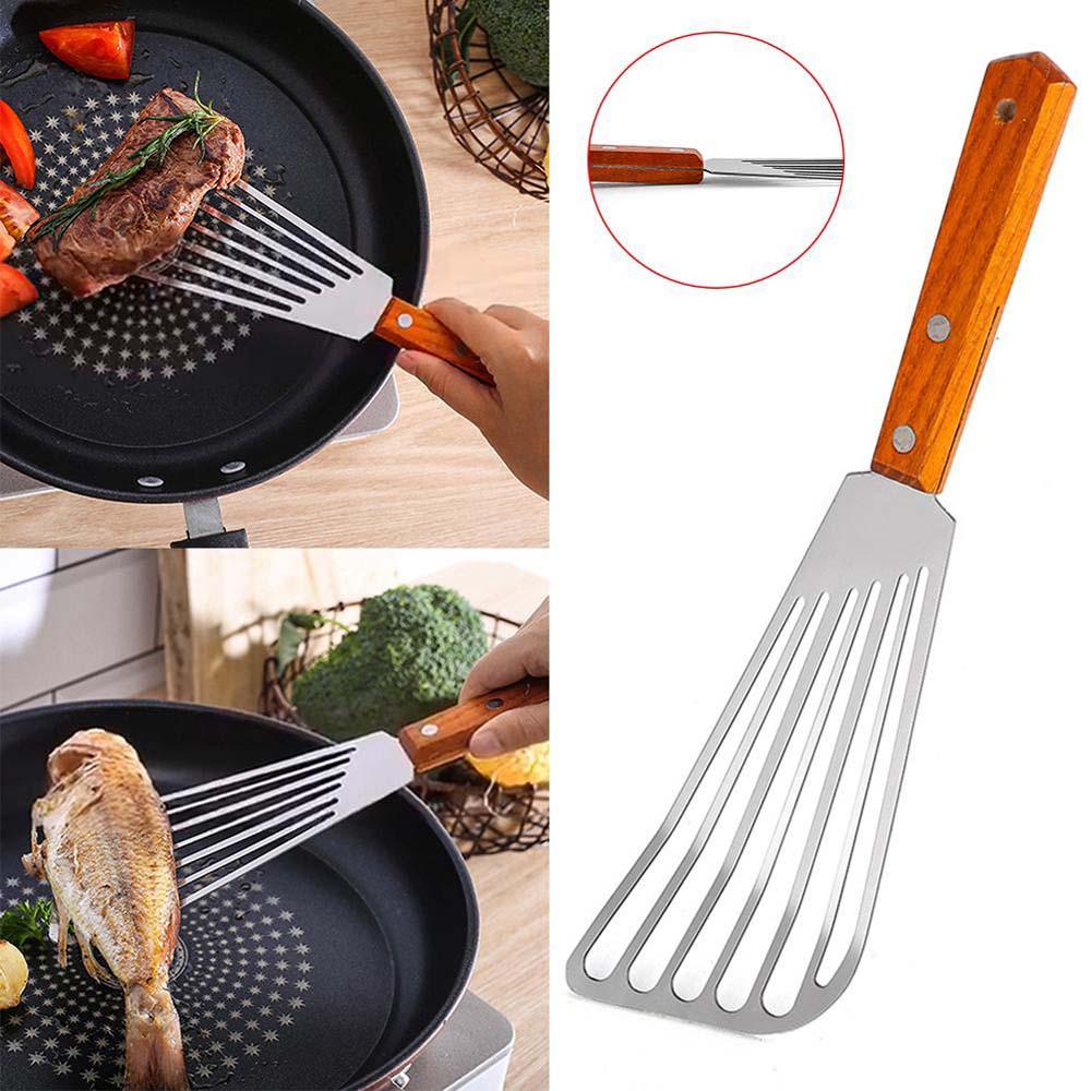 Xẻng Chiên Cá Bằng Thép Không Gỉ Trọng Lượng Nhẹ
