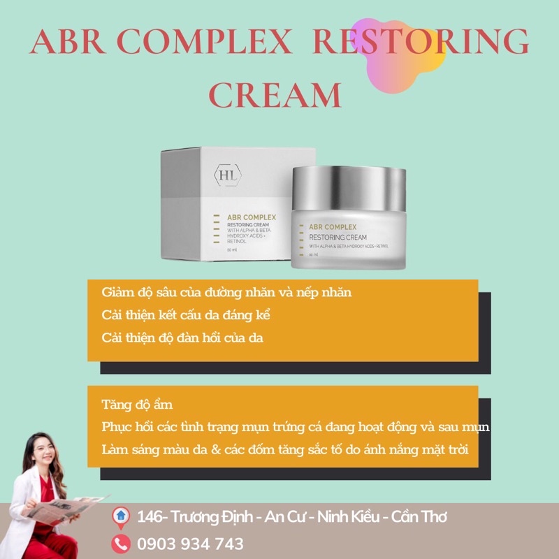 Kem Dưỡng Sáng Da,Chống Lão Ban Đêm HL ABR COMPLEX RESTORING CREAM WITH ALPHA BETA HYDROXY ACIDS+ RETINOL