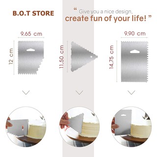 Bộ 3 miếng chà láng, vét bột, tạo vân bánh