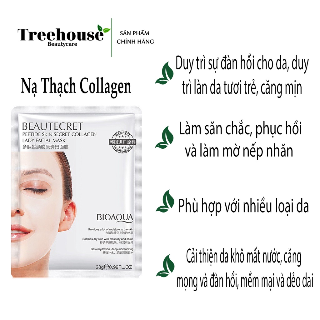 Mặt nạ thủy tinh trong suốt dạng thạch Collagen BIOAQUA