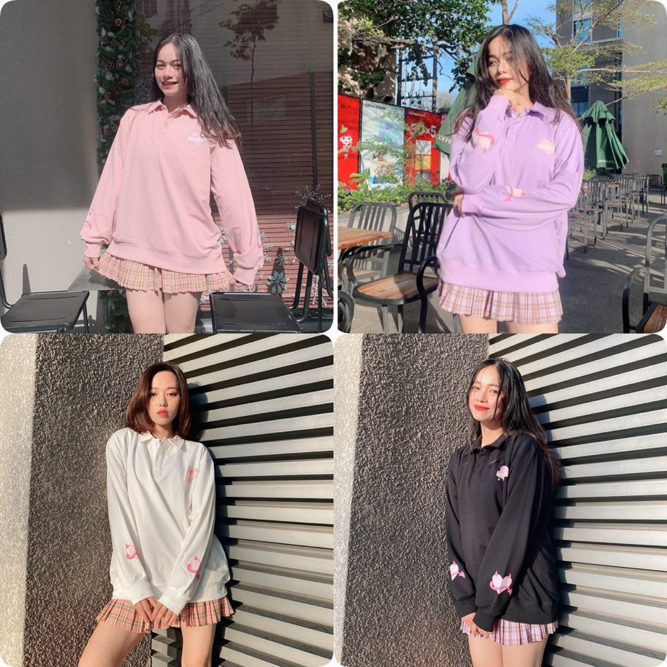 ÁO TAY DÀI CHẤT DA CÁ CAO CẤP BY NATTHYSTYLE