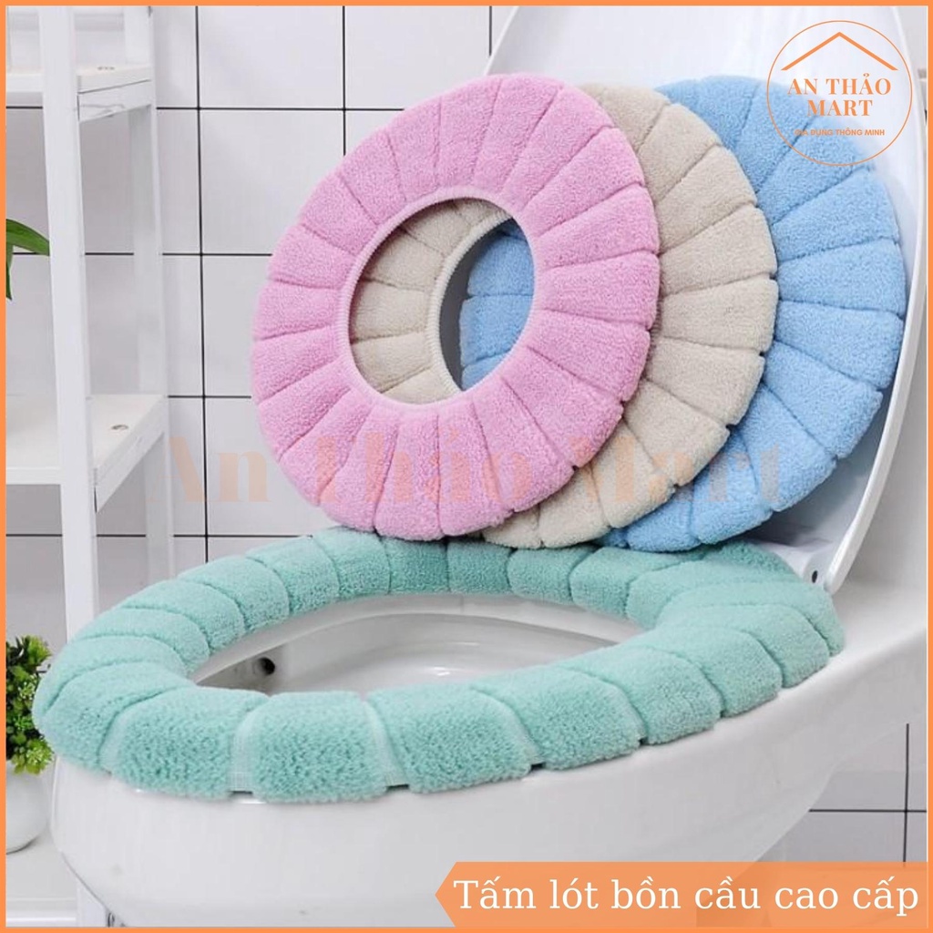 Tấm Lót Bồn Cầu Cao Cấp Mùa Đông Giữ Ấm Chống Lạnh, Thảm Lót Bồn Cầu Tiện Dụng