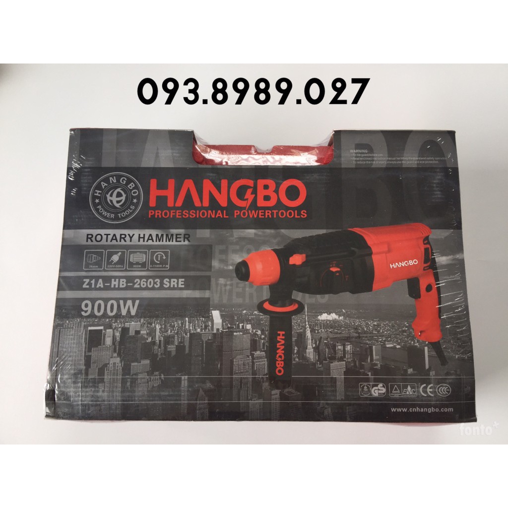 (Chính hãng) MÁY KHOAN BÊ TÔNG 3 CHỨC NĂNG HANGBO 900W TVNguyễn Shop