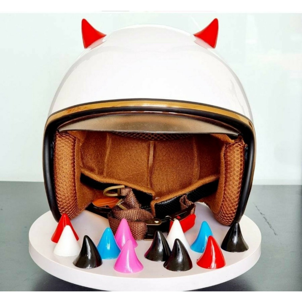 Cặp Sừng Nhỏ Gắn Mũ Bảo Hiểm Siêu Cute - Có Sẵn Keo Dán Nhiều Màu Lựa Chọn