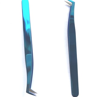 Nhíp gắp volume phủ nhám nano xanh dương- nối mi - tạo fan - dụng cụ nối mi