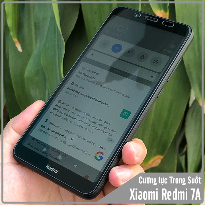 Cường lực trong suốt Xiaomi Redmi 7a ( Tặng keo chống hở mép )