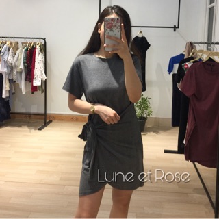 Váy cotton thắt eo