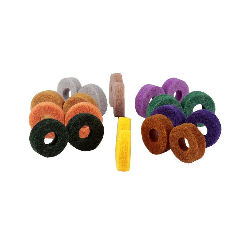 20 Pcs/bag Multicolor Drum Kit Cymbal Felt Pads Percussion Accessories Kit Pad Protection Effect