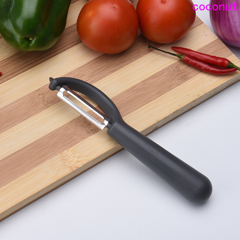 Fruit Vegetable Stainless Steel Peeler Paring cutter Round Handle Tools Kitchen Processor Random Color