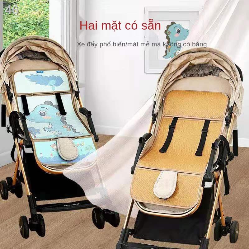 Mthảm lót xe đẩy trẻ em sơ sinh ghế ăn mùa hè băng thoáng khí chiếu trúc lụa Đệm đá hai mặt