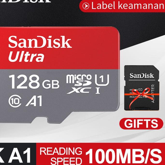 Thẻ Nhớ Microsd 128GB 100MB/S Ultra Microsd VớI ĐầU ĐọC ChuyểN ĐổI