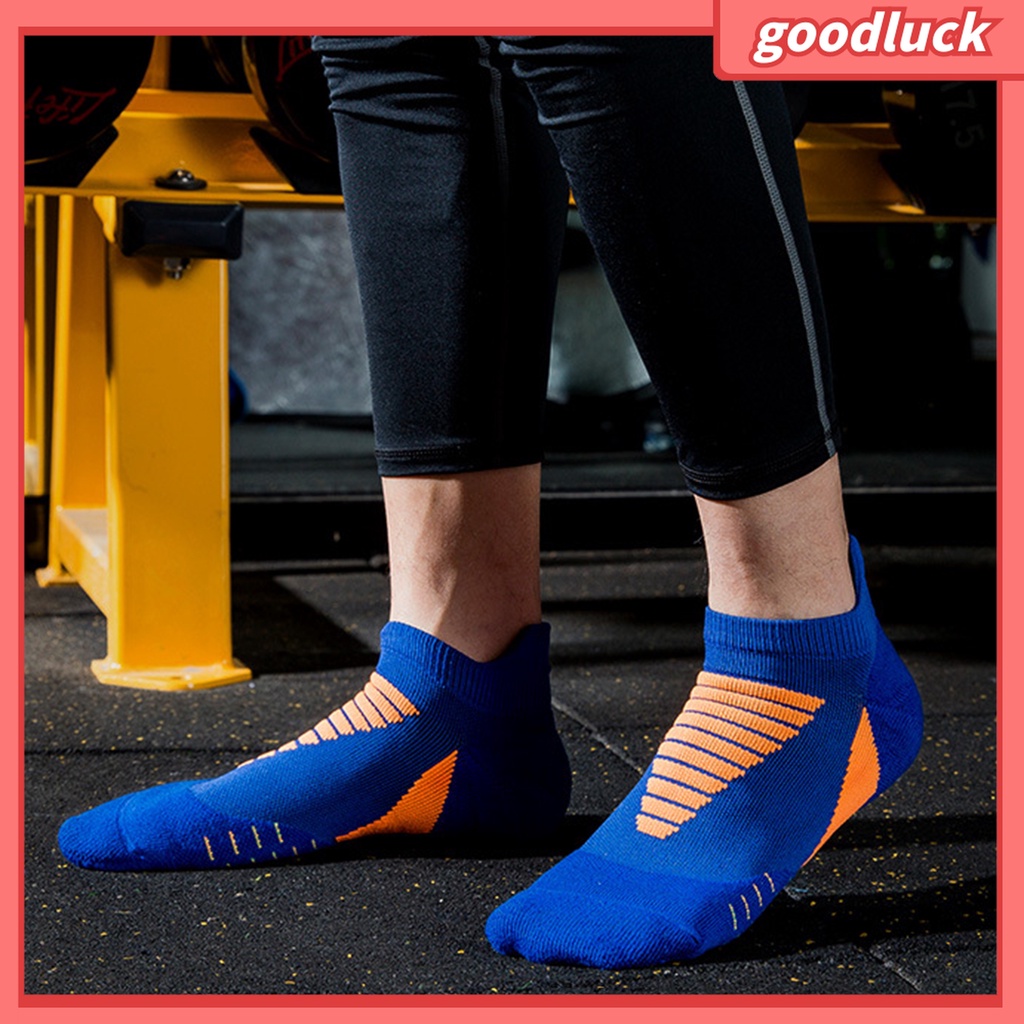 &lt; Golu &gt; Vớ Nam Co Giãn Màu Sắc Tương Phản Thấm Hút Mồ Hôi Dành Cho Chạy Bộ