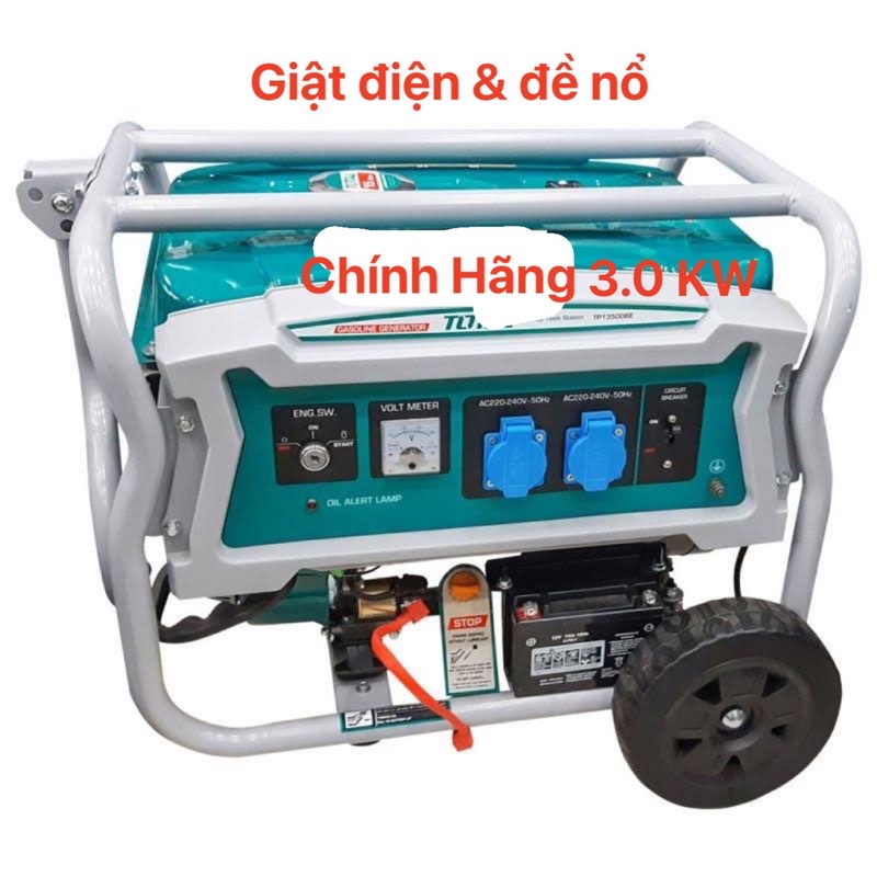 TOTAL MÁY PHÁT ĐIỆN DÙNG XĂNG 3.5 KW TP135006E (Cam kết Chính Hãng 100