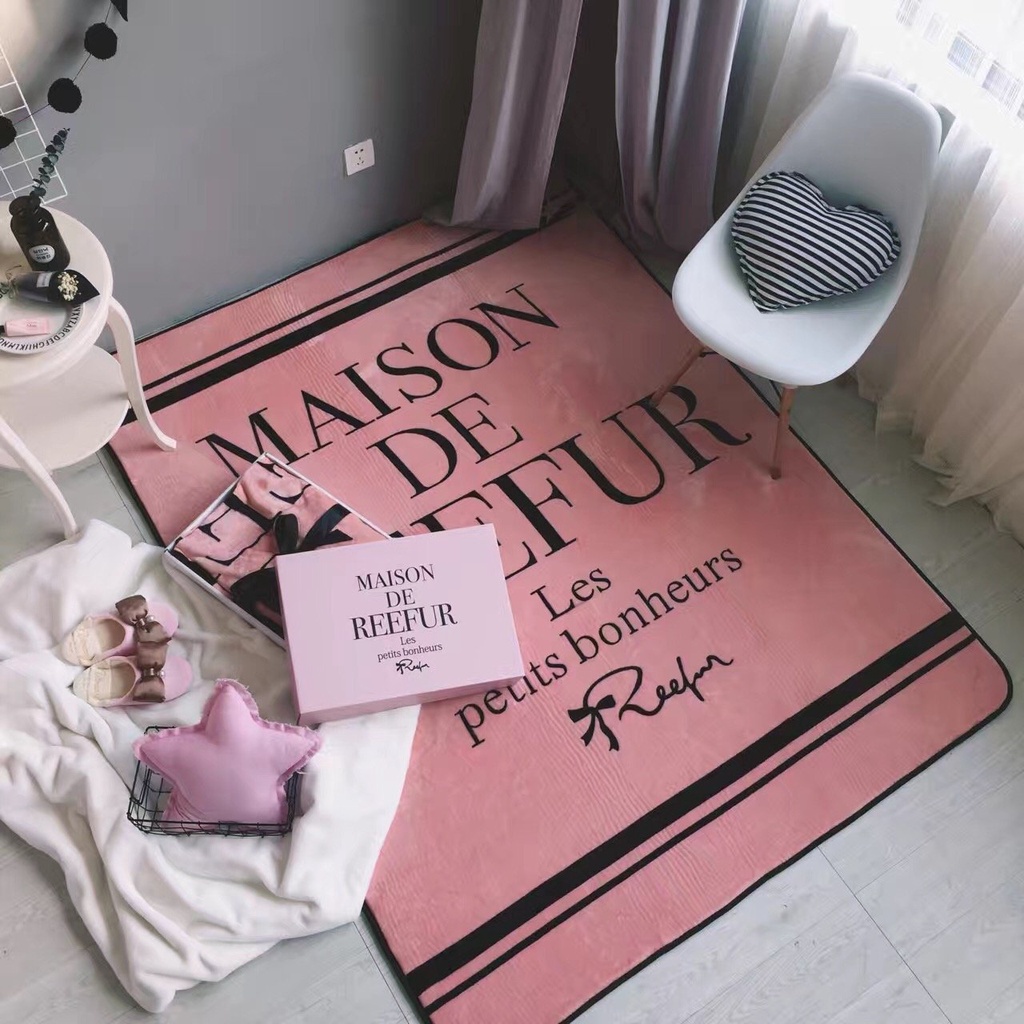 Thảm trải sàn nỉ nhung trang trí phòng khách phòng ngủ cỡ 1m5x1m95 êm mịn