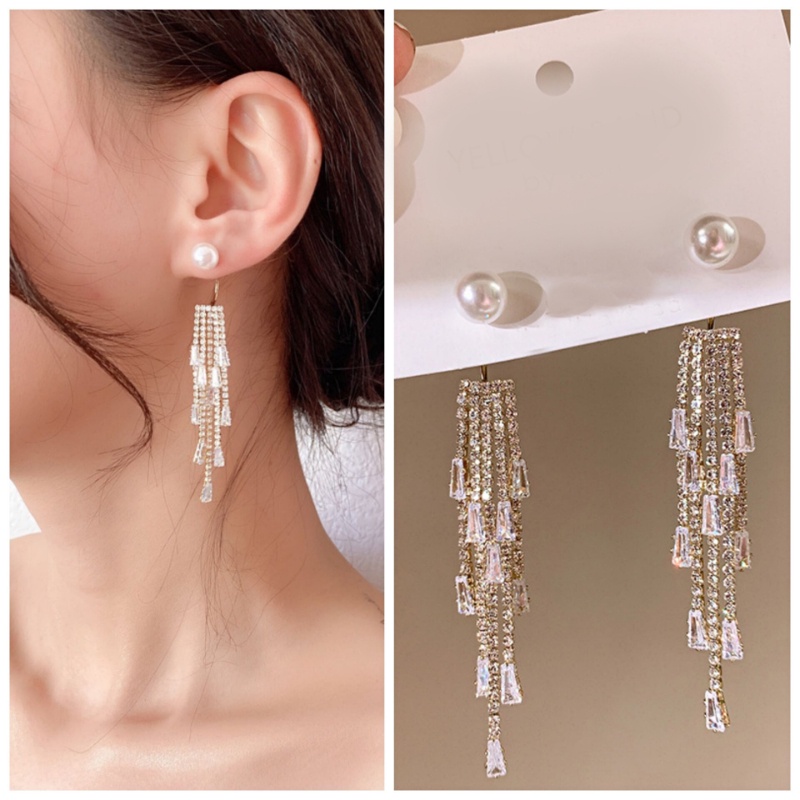 Bông Tai Tua Rua Dáng Dài Bằng Bạc 925 Đính Nơ Thời Trang Sang Trọng Cho Nữ