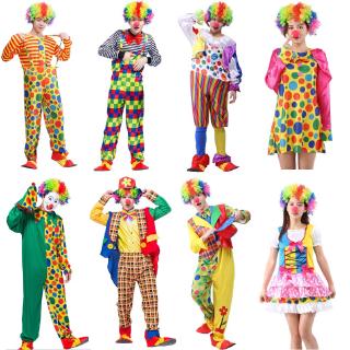 Trang phục hóa trang chú hề dễ thương ngộ nghĩnh nhiều màu sắc cho nam và nữ