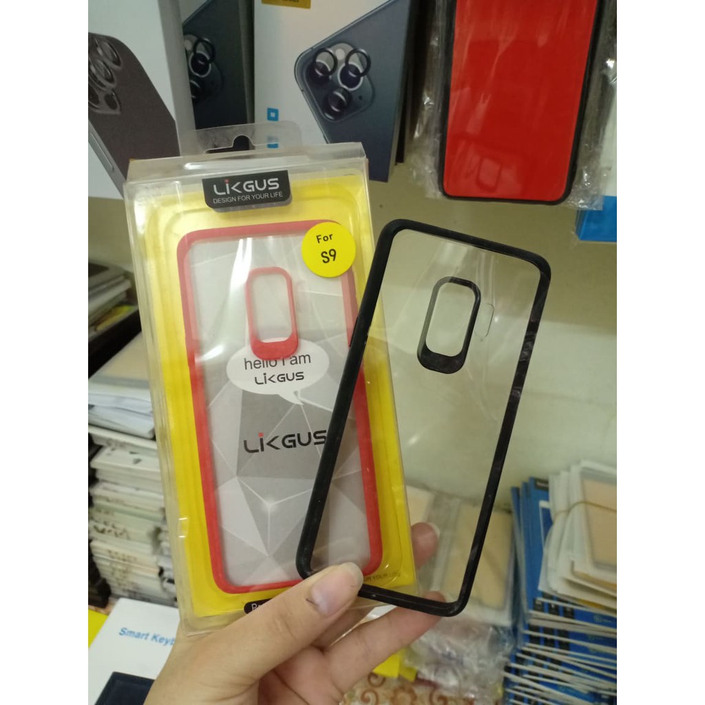 Ốp lưng viền màu Galaxy S9 hiệu Likgus lưng trong